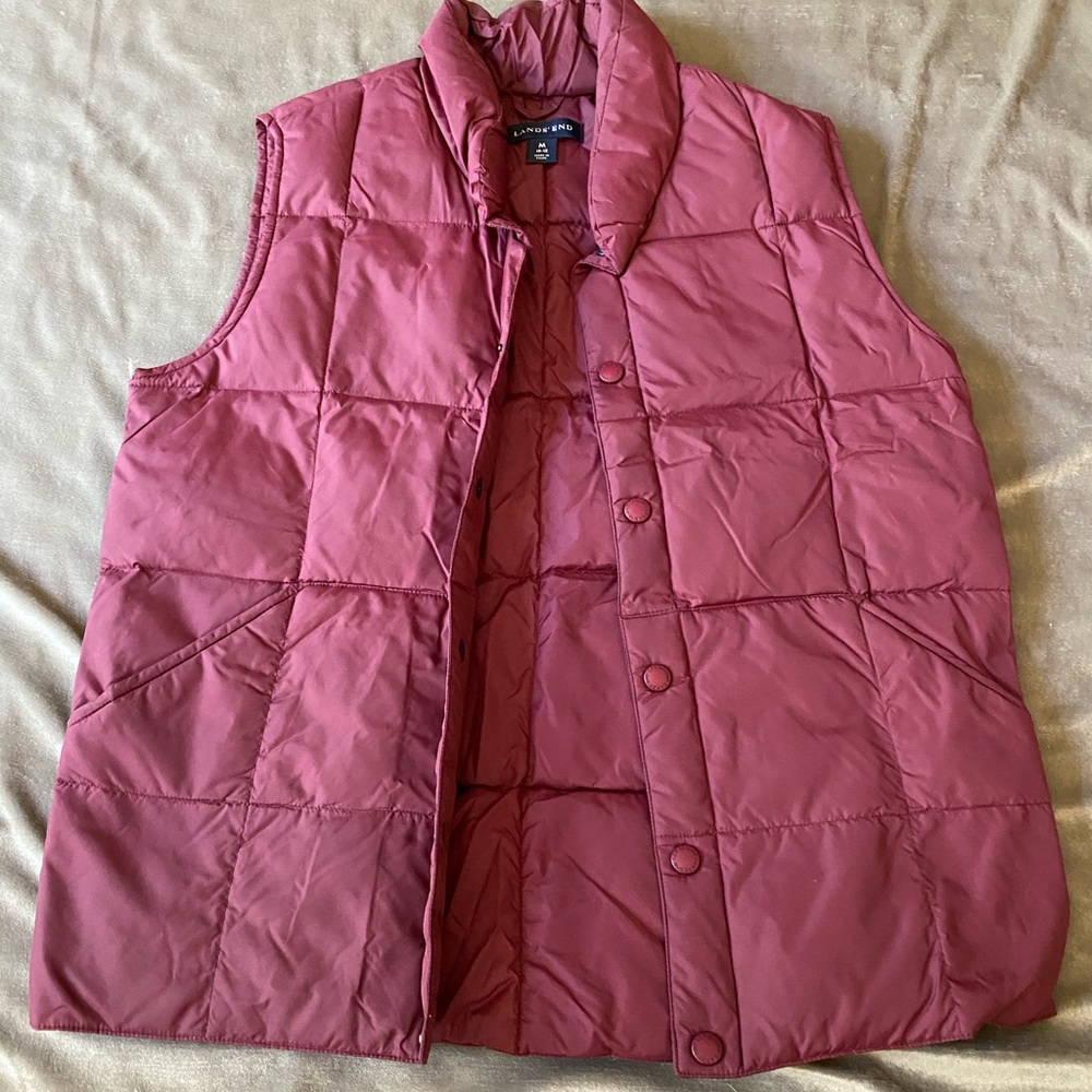 Maroon Lands’ End Vest